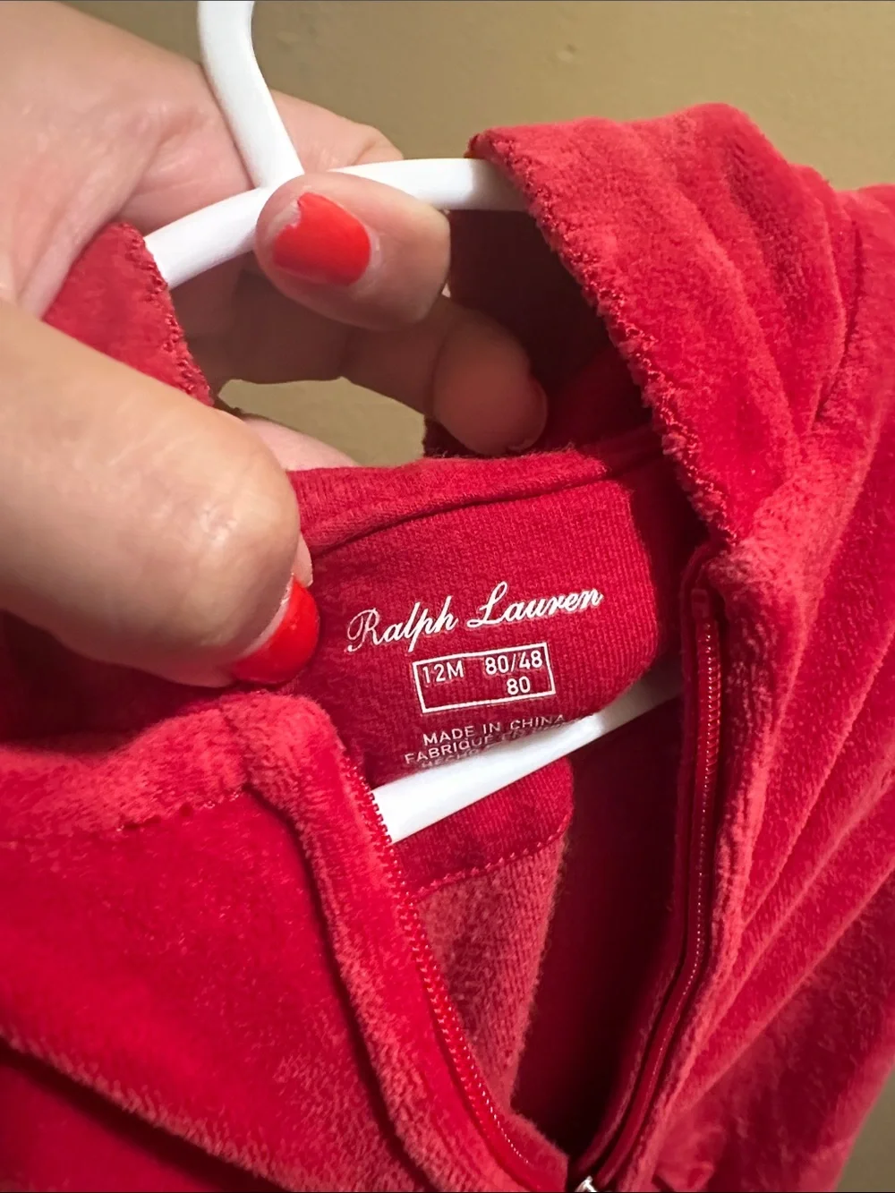 Ralph Lauren Hot Pink Velvet Hooded Zip Peplum Jacket
